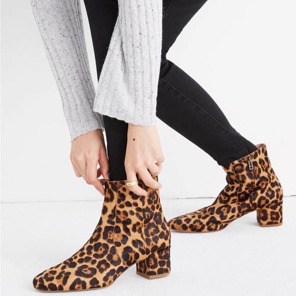 Madewell Jada Boot in Leopard Calf Hair - Picture 1 of 7